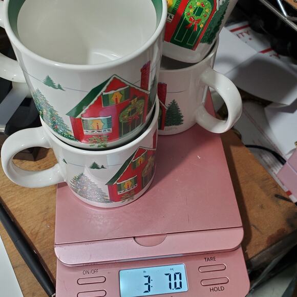 Vtg Himark Saltera Seasons Greetings Coffee Mugs Set of 4 Japan 1985 Collectible - Picture 10 of 10